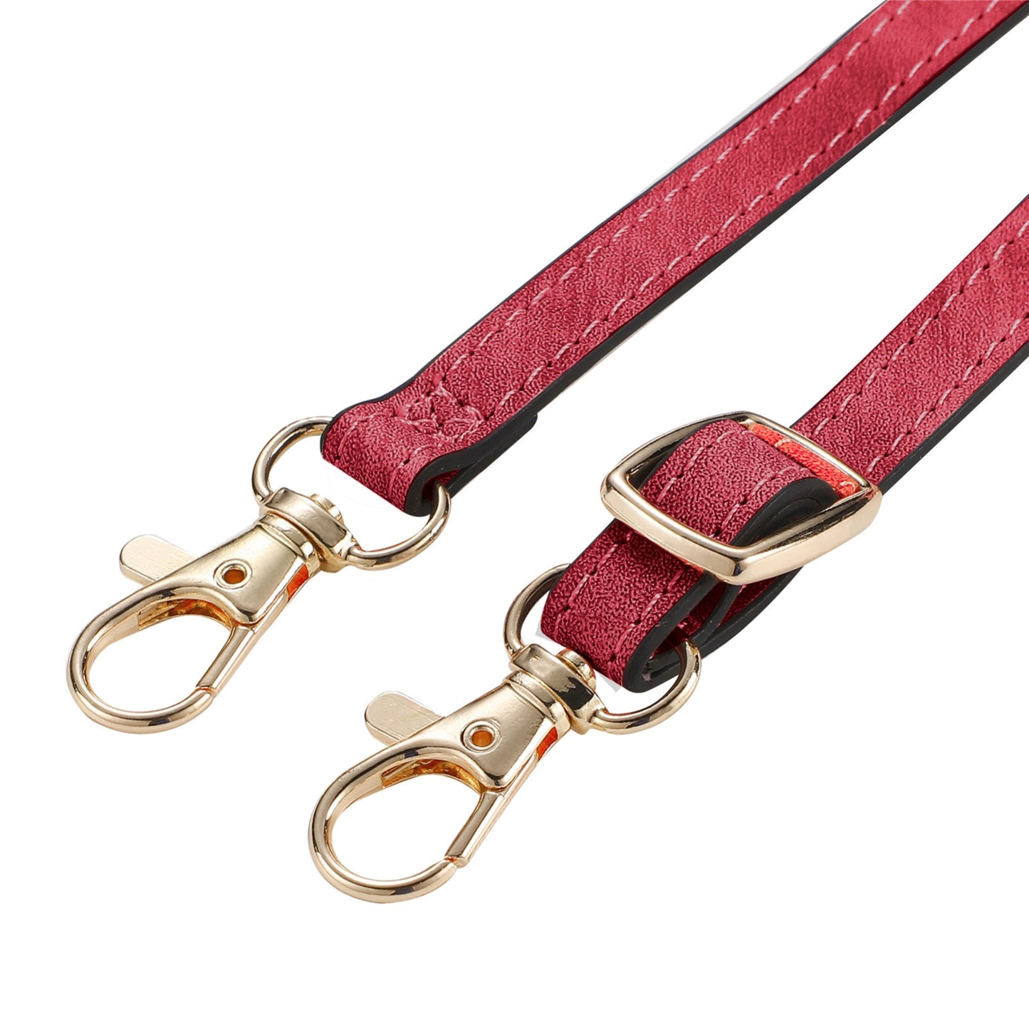 ELECTROPRIME For iPhone 15 Geometric Zipper Wallet Side Buckle Leather Phone Case with Crossbody Lanyard(Red)