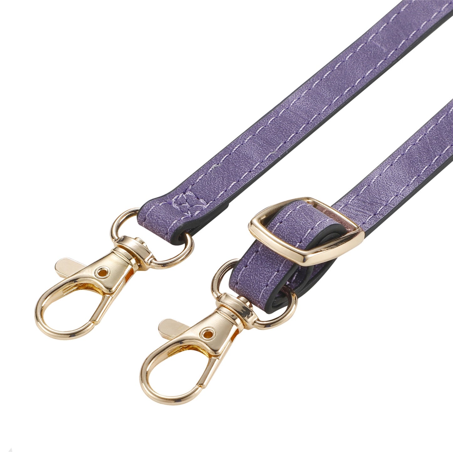 ELECTROPRIME For iPhone 15 Geometric Zipper Wallet Side Buckle Leather Phone Case with Crossbody Lanyard(Purple)