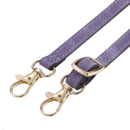 ELECTROPRIME For iPhone 15 Geometric Zipper Wallet Side Buckle Leather Phone Case with Crossbody Lanyard(Purple)