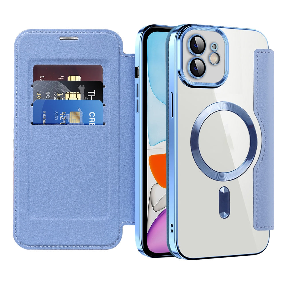 ELECTROPRIME For iPhone 15 Plus Shield Magsafe RFID Anti-theft Rhombus Leather Phone Case(Green)