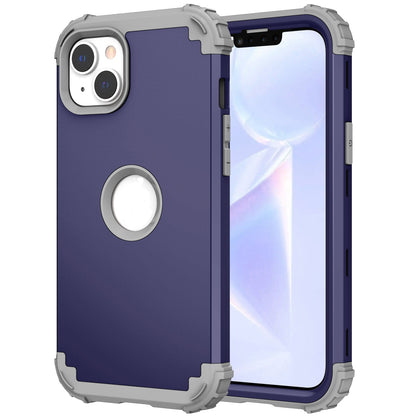 ELECTROPRIME For iPhone 15 3 in 1 Silicone Hybrid PC Shockproof Phone Case(Tibet)