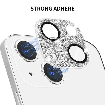 ELECTROPRIME For iPhone 15 / 15 Plus ENKAY Hat-Prince Blink Diamond Camera Lens Aluminium Alloy + Tempered Glass Full Coverage Protector(Golden)