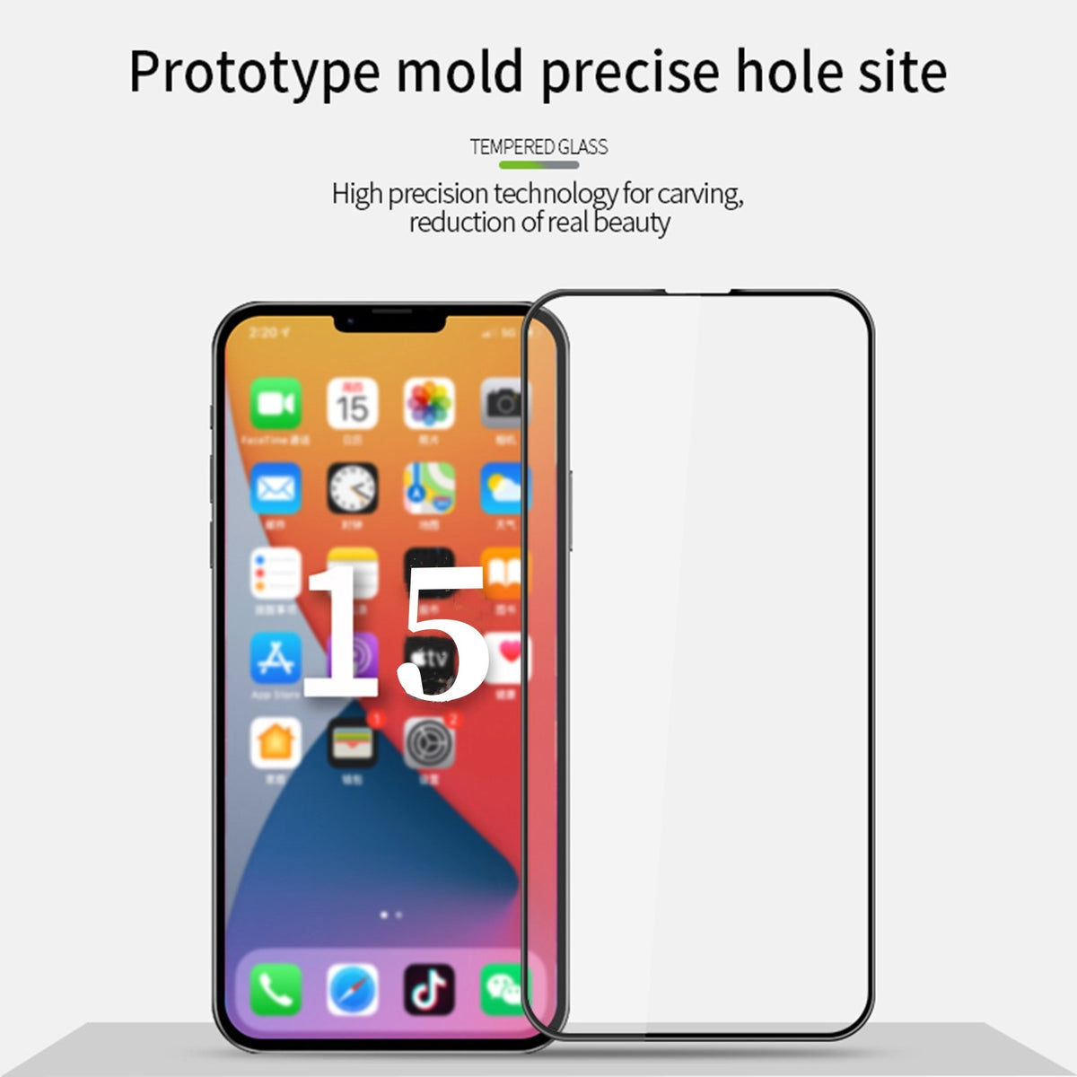 ELECTROPRIME For iPhone 15 Plus PINWUYO 9H 3D Curved Full Screen Explosion-proof Tempered Glass Film(Black)