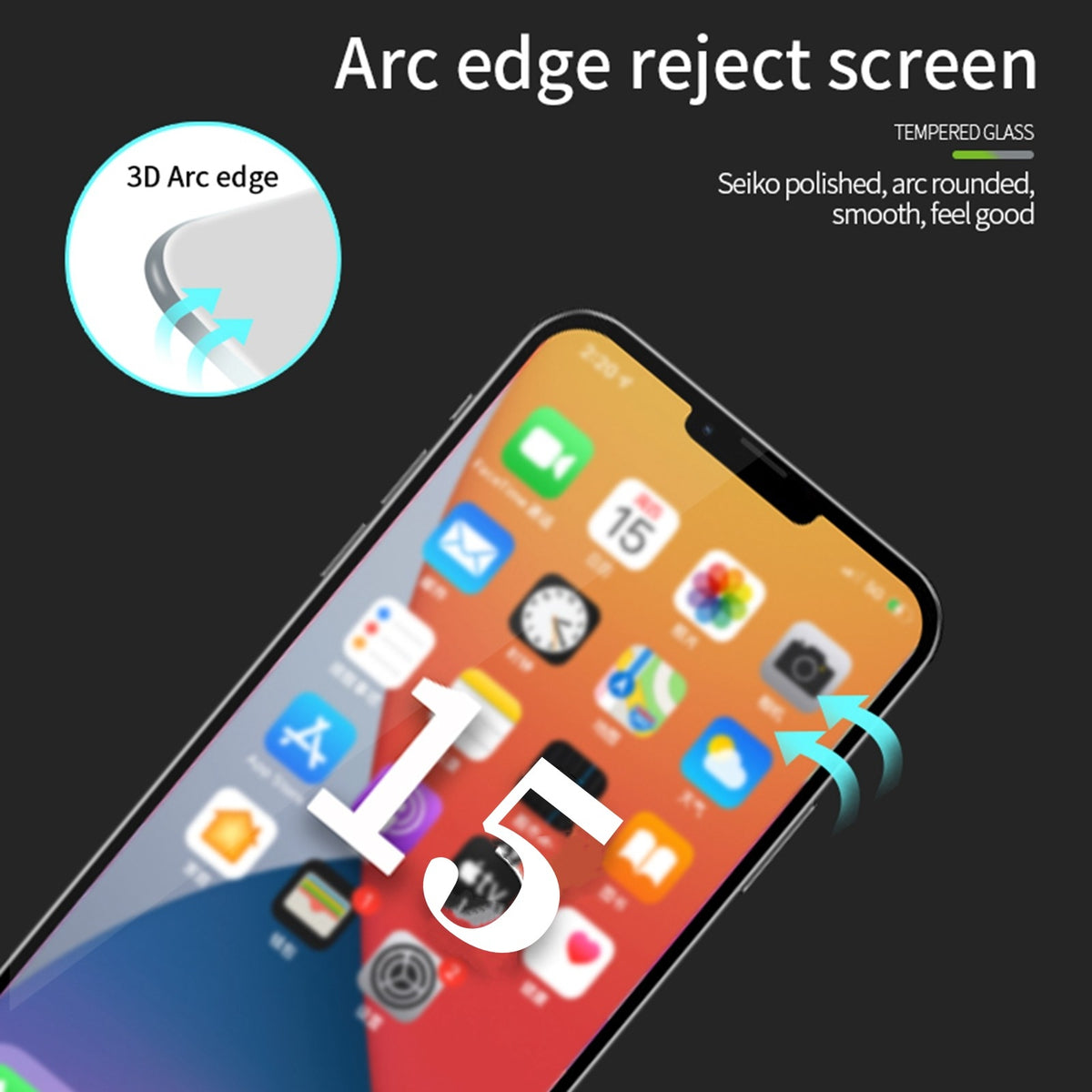 ELECTROPRIME For iPhone 15 Plus PINWUYO 9H 3D Curved Full Screen Explosion-proof Tempered Glass Film(Black)