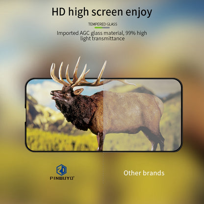 ELECTROPRIME For iPhone 15 Plus PINWUYO 9H 3D Curved Full Screen Explosion-proof Tempered Glass Film(Black)