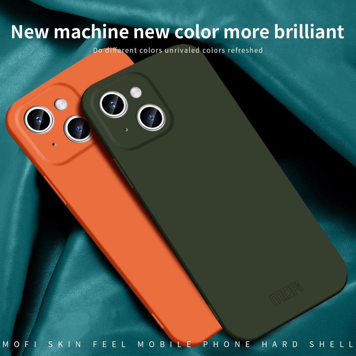 ELECTROPRIME For iPhone 15 Plus MOFI Qin Series Skin Feel All-inclusive PC Phone Case(Orange)