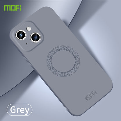 ELECTROPRIME For iPhone 15 MOFI Qin Series Magsafe Skin Feel All-inclusive Silicone Phone Case(Gray)