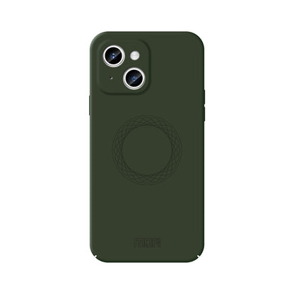 ELECTROPRIME For iPhone 15 MOFI Qin Series Magsafe Skin Feel All-inclusive Silicone Phone Case(Green)