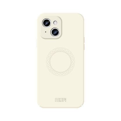ELECTROPRIME For iPhone 15 MOFI Qin Series Magsafe Skin Feel All-inclusive Silicone Phone Case(Beige)