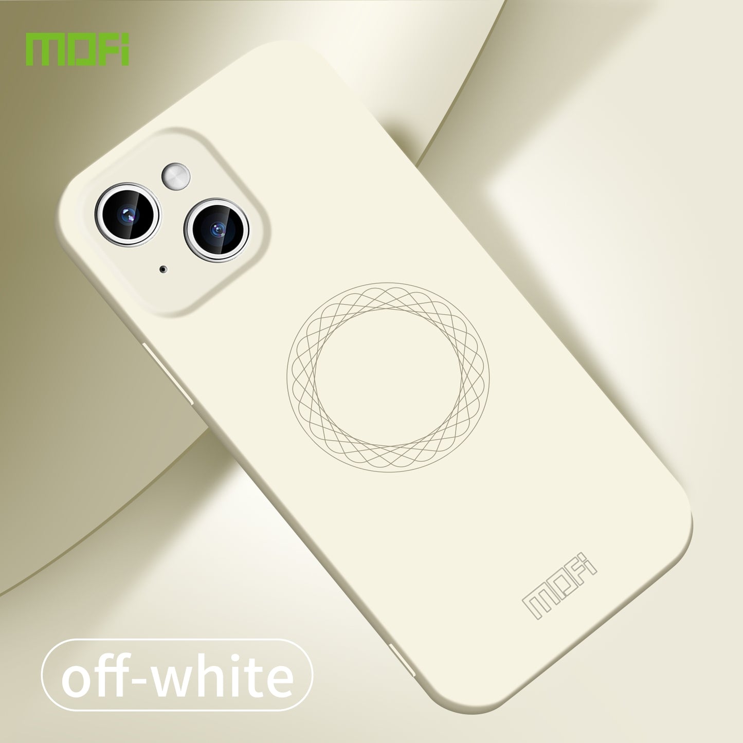 ELECTROPRIME For iPhone 15 MOFI Qin Series Magsafe Skin Feel All-inclusive Silicone Phone Case(Beige)