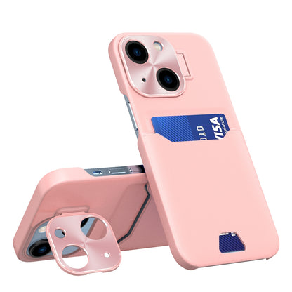 ELECTROPRIME For iPhone 15 Two-Color Invisible Lens Holder Phone Case(Pink)