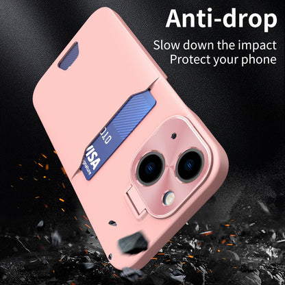 ELECTROPRIME For iPhone 15 Two-Color Invisible Lens Holder Phone Case(Pink)