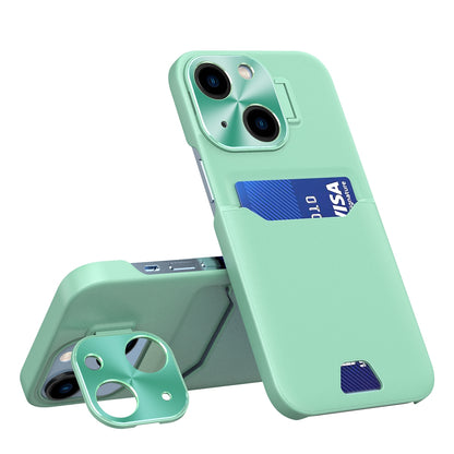 ELECTROPRIME For iPhone 15 Two-Color Invisible Lens Holder Phone Case(Green)