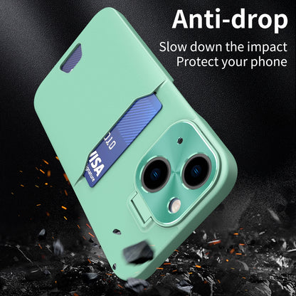 ELECTROPRIME For iPhone 15 Two-Color Invisible Lens Holder Phone Case(Green)