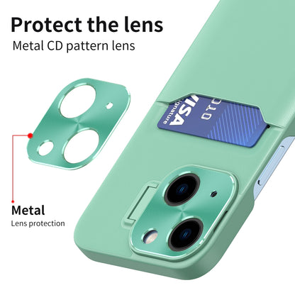 ELECTROPRIME For iPhone 15 Two-Color Invisible Lens Holder Phone Case(Green)