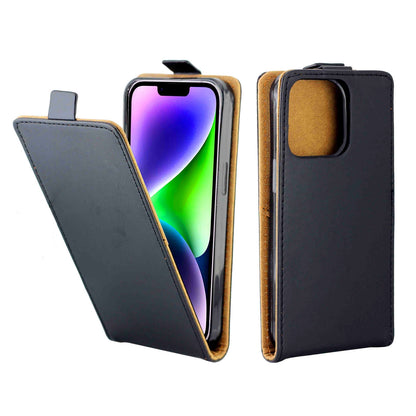 ELECTROPRIME For iPhone 15 Plus Vertical Flip Leather Phone Case with Card Slot(Black)