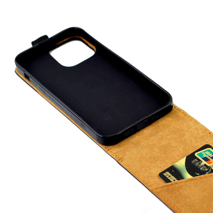 ELECTROPRIME For iPhone 15 Plus Vertical Flip Leather Phone Case with Card Slot(Black)