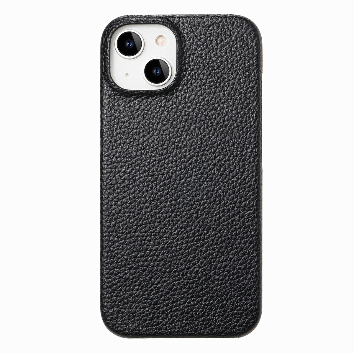 ELECTROPRIME For iPhone 15 Litchi Oil Edge Leather Back Phone Case(Black)