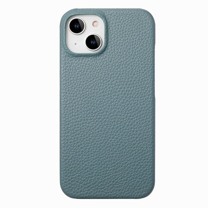 ELECTROPRIME For iPhone 15 Litchi Oil Edge Leather Back Phone Case(Light Blue)