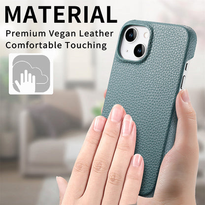 ELECTROPRIME For iPhone 15 Litchi Oil Edge Leather Back Phone Case(Light Blue)