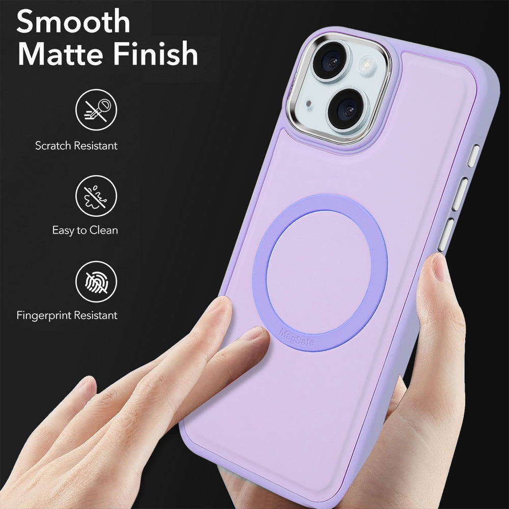 ELECTROPRIME For iPhone 15 Plus Imitation Liquid Skin Feel Plating Magsafe Phone Case(Pink)