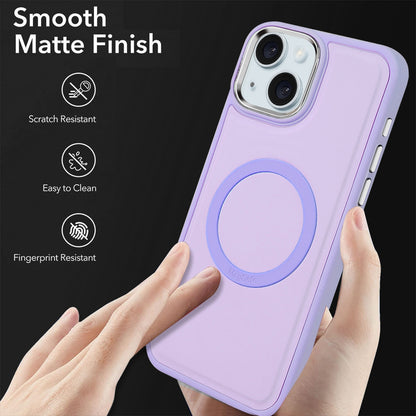 ELECTROPRIME For iPhone 15 Plus Imitation Liquid Skin Feel Plating Magsafe Phone Case(Pink)