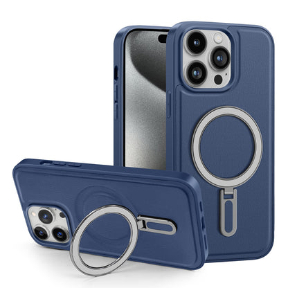 ELECTROPRIME For iPhone 15 Shield MagSafe Magnetic Holder Phone Case(Sierra Blue)