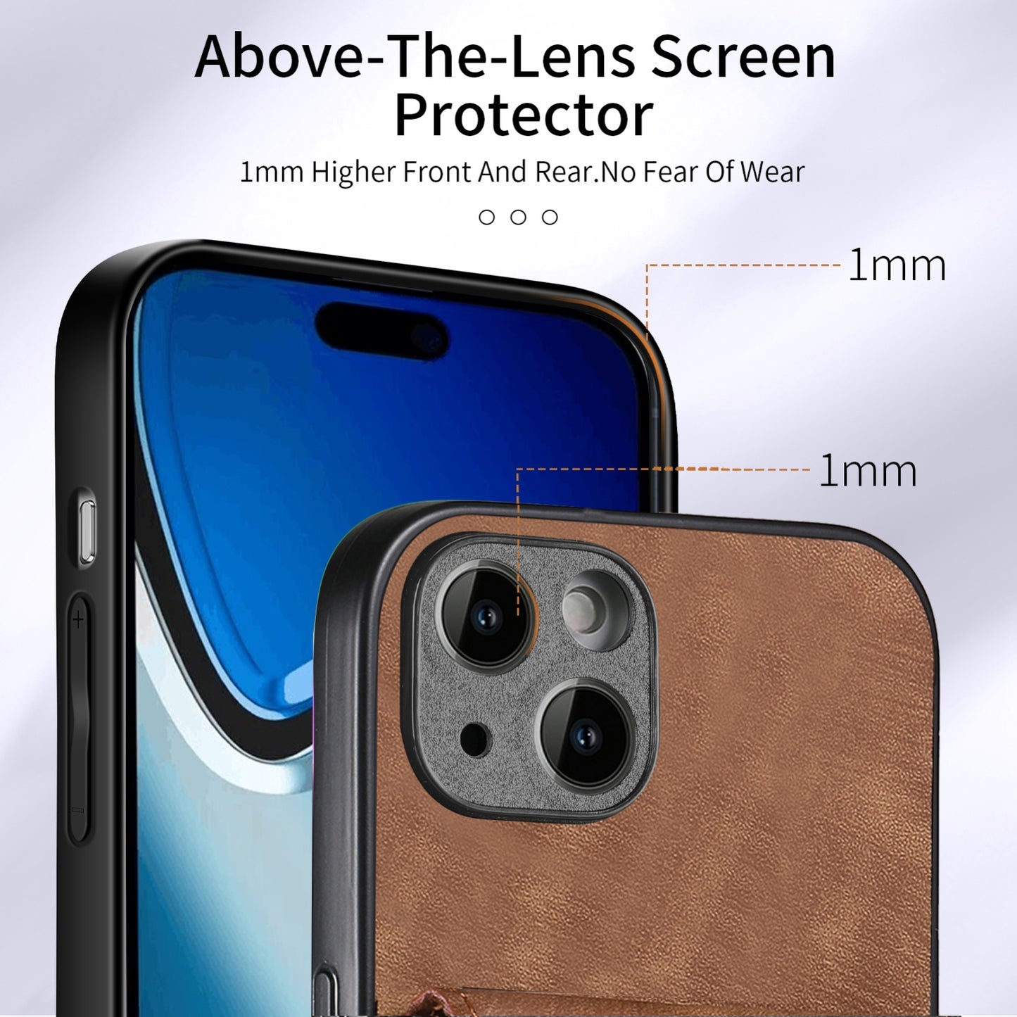 ELECTROPRIME For iPhone 15 Retro Card Wallet Fold Leather Phone Case with Strap(Brown)