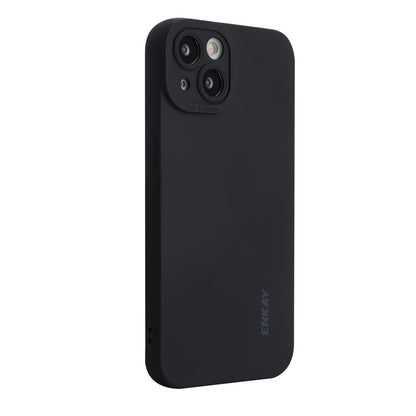ELECTROPRIME For iPhone 15 ENKAY Liquid Silicone Soft Shockproof Phone Case(Black)