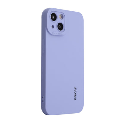 ELECTROPRIME For iPhone 15 ENKAY Liquid Silicone Soft Shockproof Phone Case(Purple)