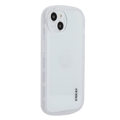 ELECTROPRIME For iPhone 15 ENKAY Hat-Prince Translucent Matte TPU Shockproof Phone Case(White)