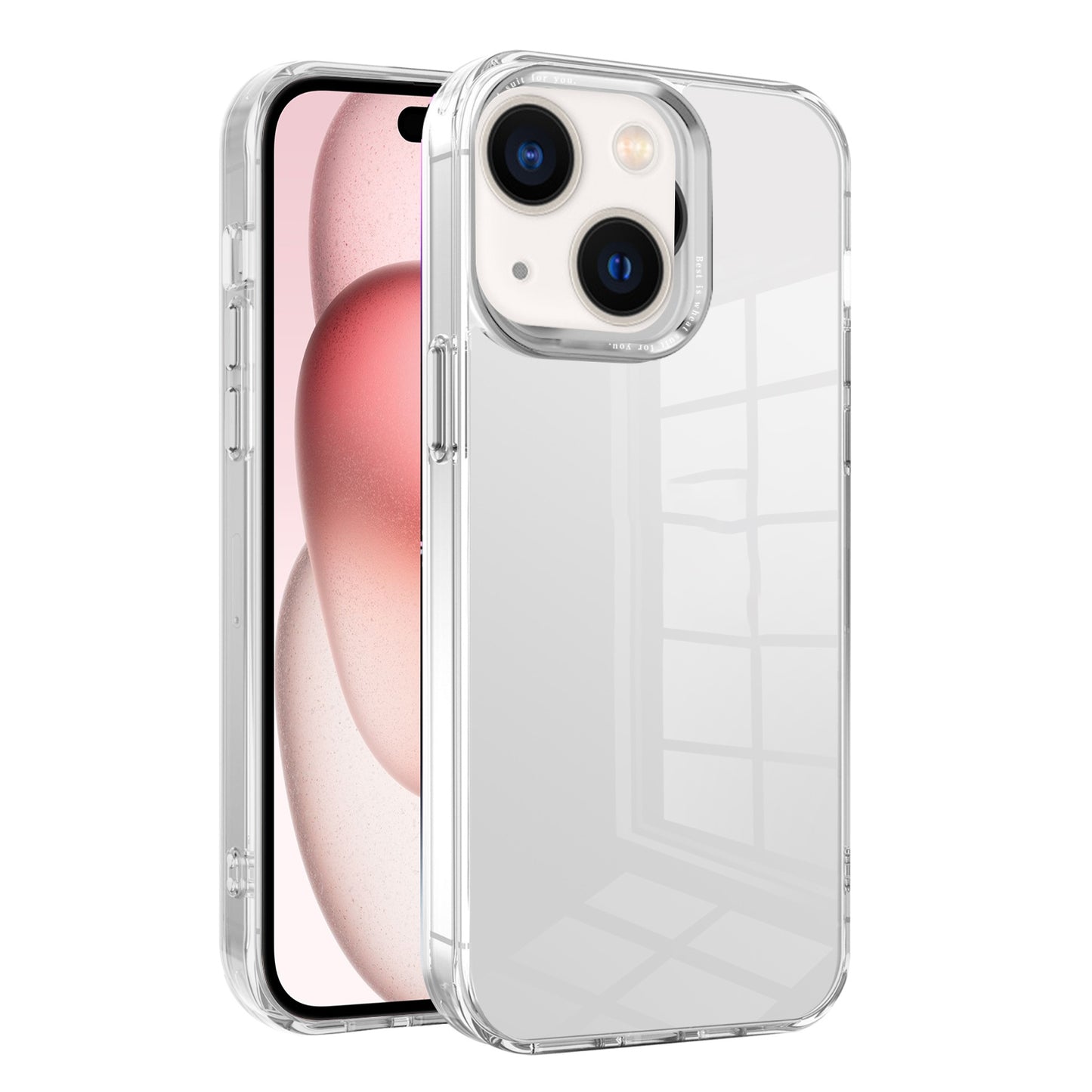 ELECTROPRIME For iPhone 15 Ice Color Clear PC Hybrid TPU Phone Case(White)