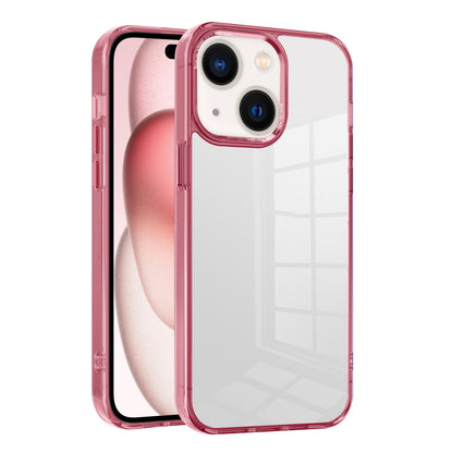 ELECTROPRIME For iPhone 15 Ice Color Clear PC Hybrid TPU Phone Case(Pink)