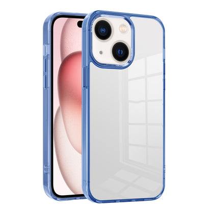 ELECTROPRIME For iPhone 15 Ice Color Clear PC Hybrid TPU Phone Case(Royal Blue)