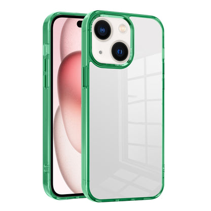 ELECTROPRIME For iPhone 15 Ice Color Clear PC Hybrid TPU Phone Case(Green)