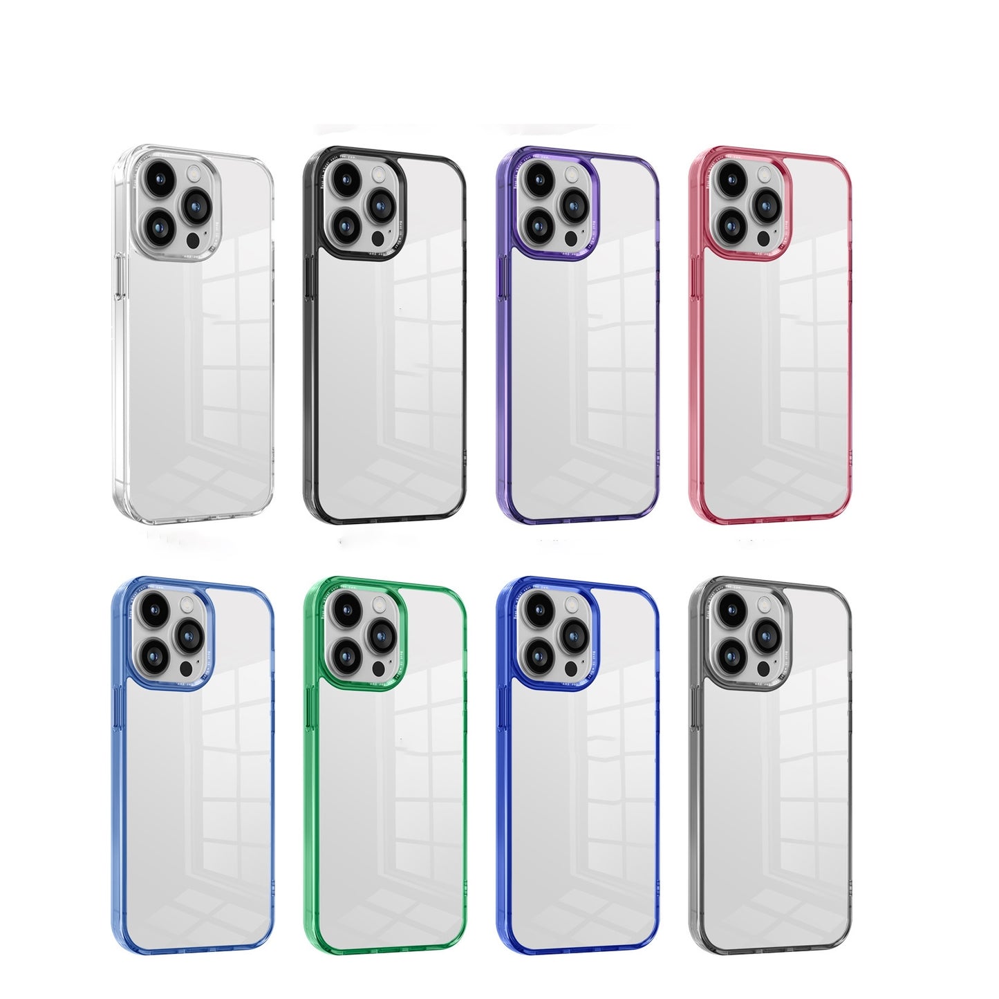 ELECTROPRIME For iPhone 15 Ice Color Clear PC Hybrid TPU Phone Case(Royal Blue)