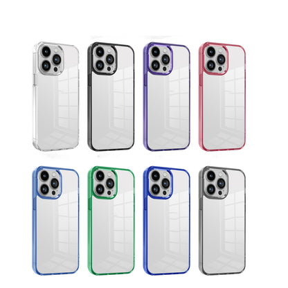 ELECTROPRIME For iPhone 15 Ice Color Clear PC Hybrid TPU Phone Case(Grey)