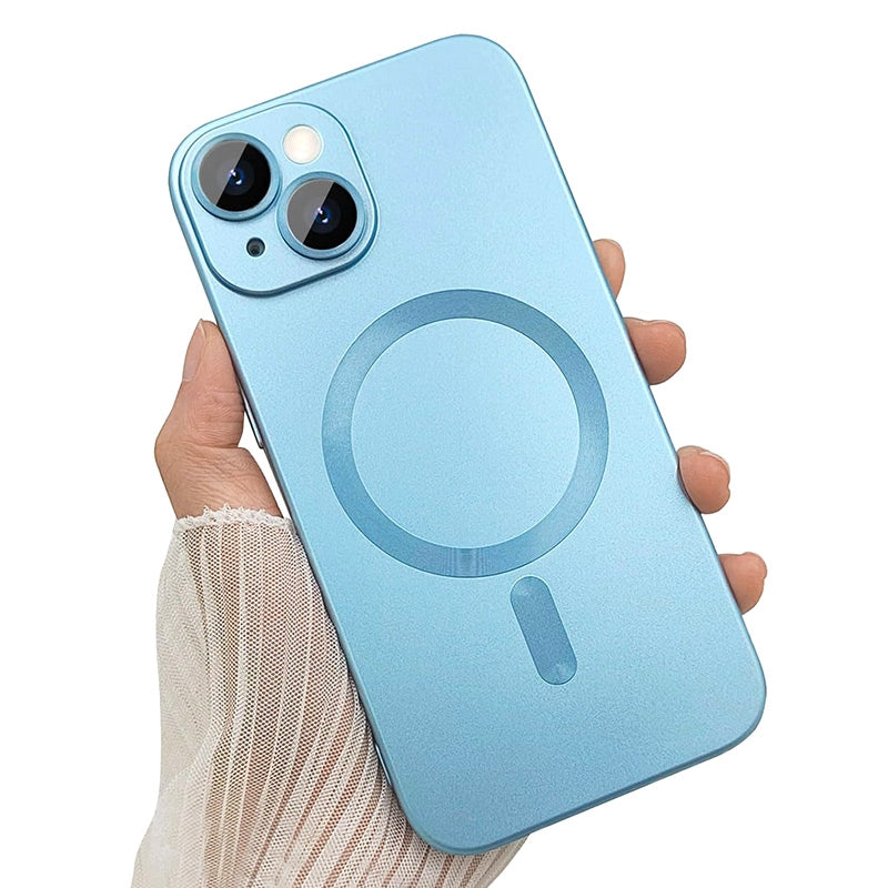ELECTROPRIME For iPhone 15 ENKAY MagSafe Matte TPU Phone Case with Lens Film & Screen Glass Film(Dark Grey)