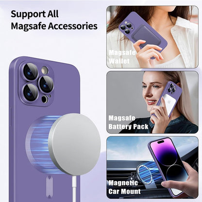 ELECTROPRIME For iPhone 15 Plus ENKAY MagSafe Matte TPU Phone Case with Lens Film(Dark Blue)