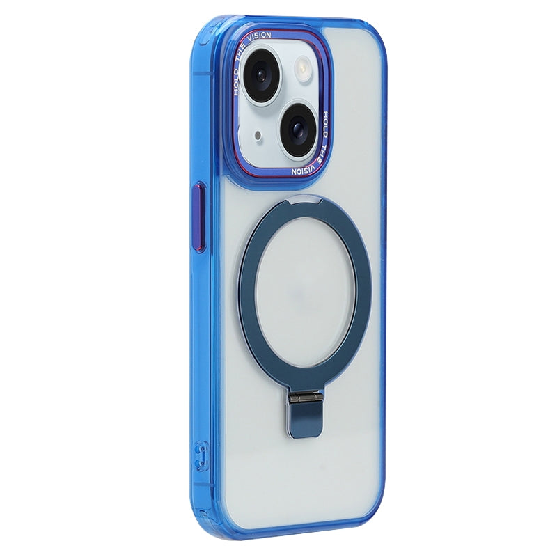 ELECTROPRIME For iPhone 15 Starlink Stand Clear Magsafe Phone Case(Blue)