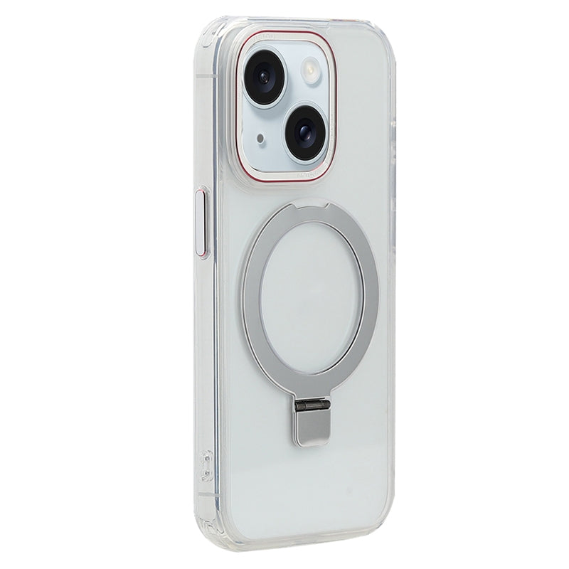 ELECTROPRIME For iPhone 15 Starlink Stand Clear Magsafe Phone Case(Transparent)
