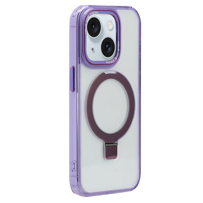 ELECTROPRIME For iPhone 15 Starlink Stand Clear Magsafe Phone Case(Purple)