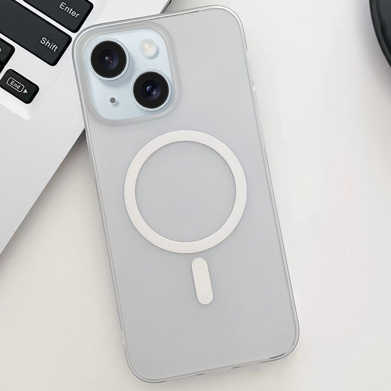 ELECTROPRIME For iPhone 15 Ice Fog MagSafe PC Phone Case(White)