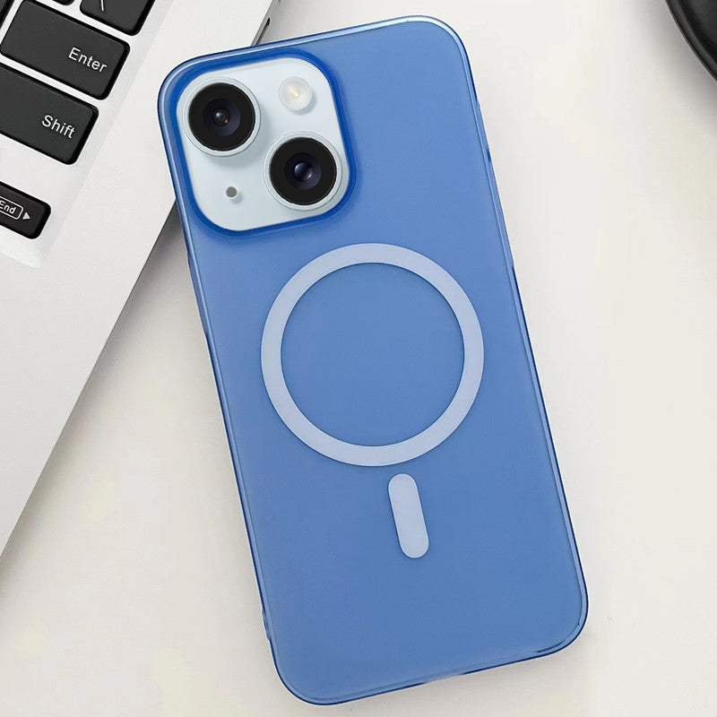 ELECTROPRIME For iPhone 15 Ice Fog MagSafe PC Phone Case(Blue)
