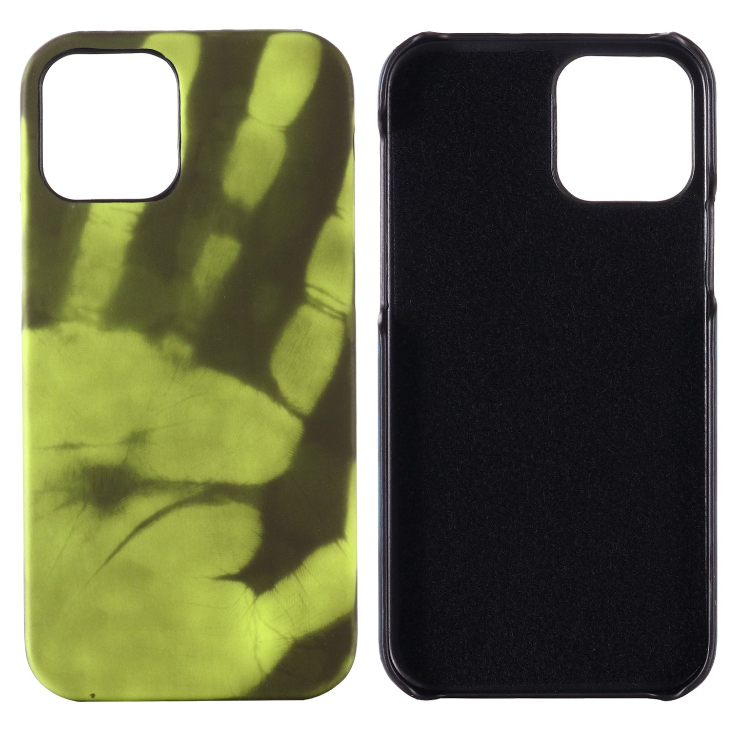 ELECTROPRIME For iPhone 15 Thermal Sensor Discoloration Silicone Phone Case(Black Green)