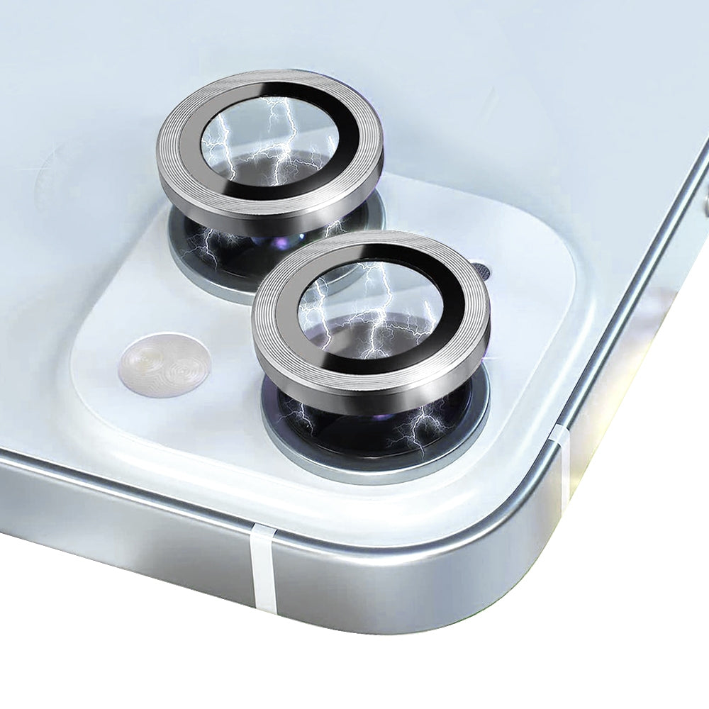 ELECTROPRIME For iPhone 15 / 15 Plus NORTHJO Camera Lens Protector Tempered Glass CD Vein Metal Ring Film(Silver)