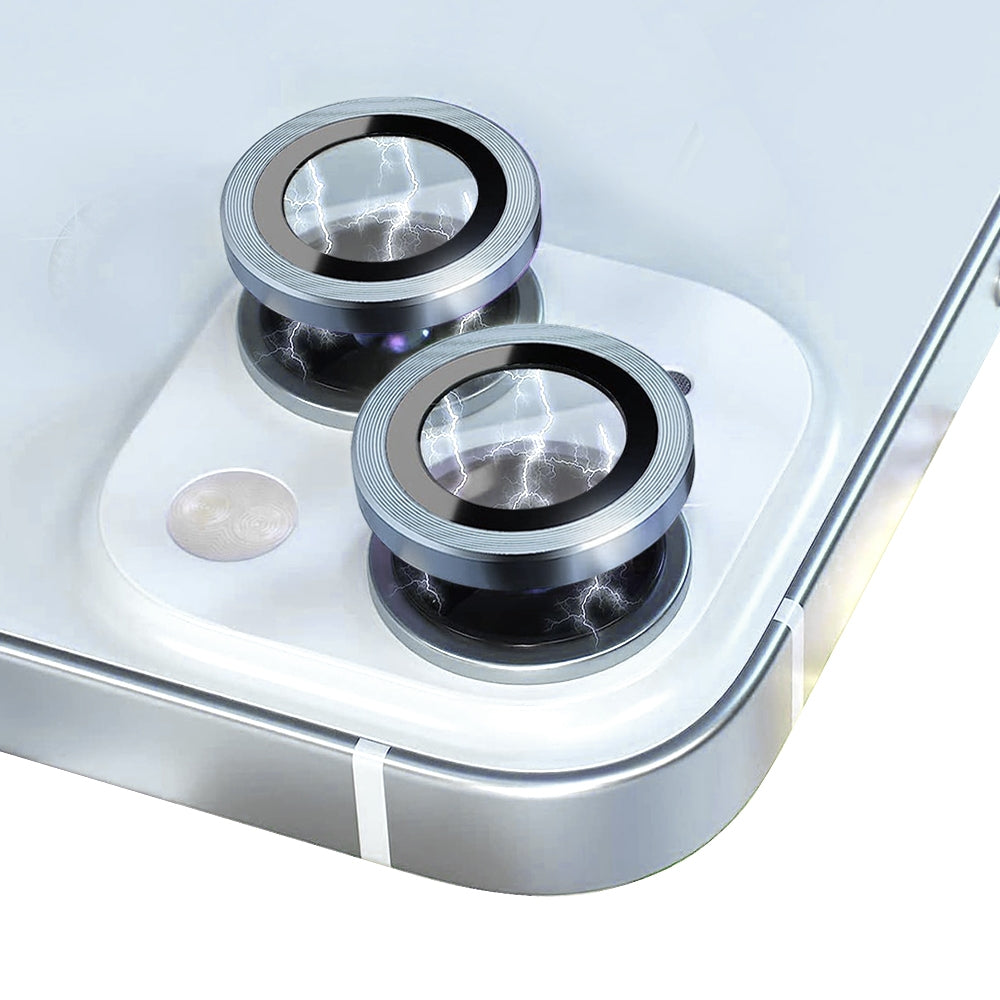 ELECTROPRIME For iPhone 15 / 15 Plus NORTHJO Camera Lens Protector Tempered Glass CD Vein Metal Ring Film(Blue)
