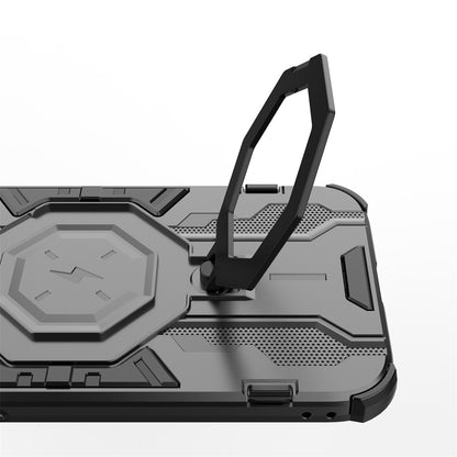 ELECTROPRIME For iPhone 15 Plus MagSafe Supersonic Armor Holder PC Hybrid TPU Phone Case(Black)