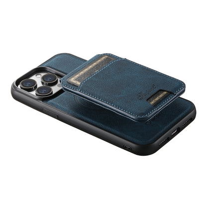 ELECTROPRIME For iPhone 15 Plus Suteni H16 Litchi Texture Leather Detachable Wallet Back Phone Case(Blue)