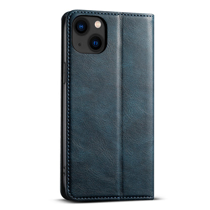 ELECTROPRIME For iPhone 15 Plus Suteni J02 Oil Wax Wallet Leather Phone Case(Blue)